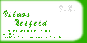 vilmos neifeld business card